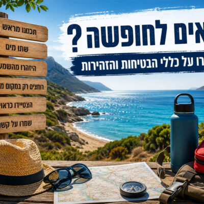 יוצאים לחופשה? תשמרו על כללי הבטיחות והזהירות